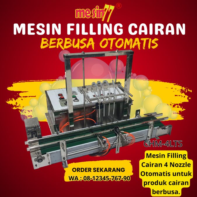 mesin filling cairan berbusa